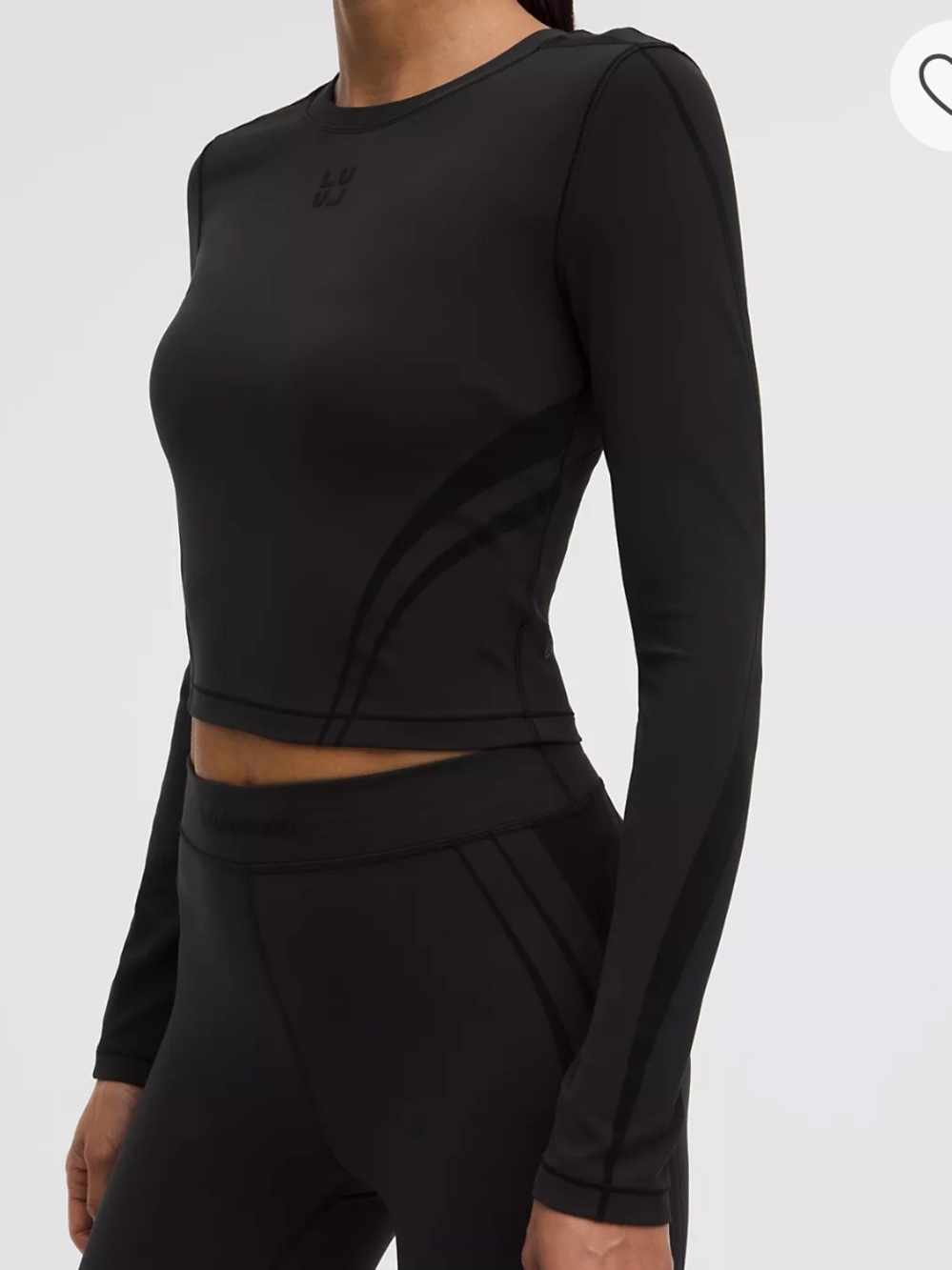 Lululemon Wunder Train Cropped Long Sleeve Flocked Top NWT Size 14